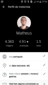 tela perfil motorista dicas de atendimento Top 5 estrelas tela perfil motorista dicas de atendimento Top 5 estrelas