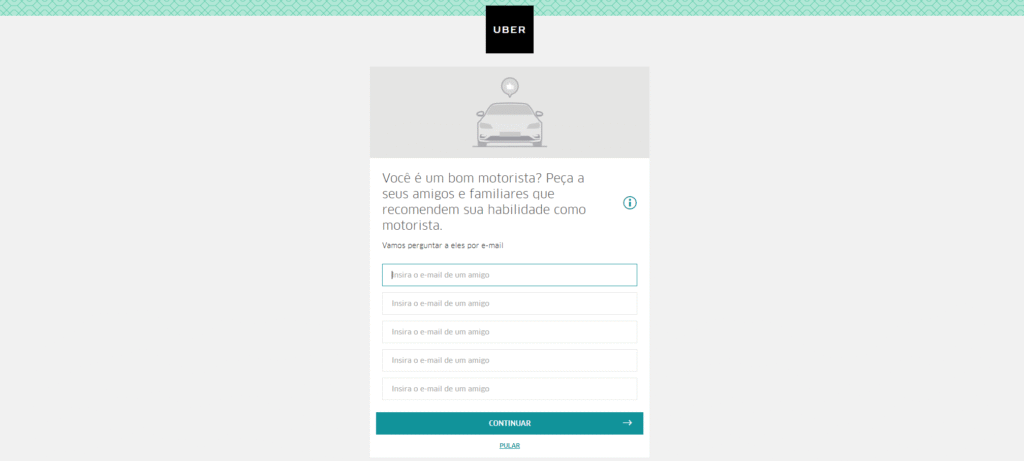 como se cadastrar no Uber Passo 10