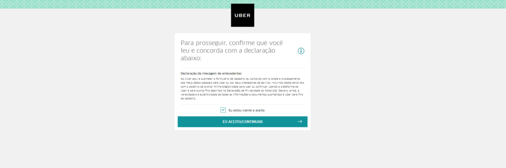 como se cadastrar no Uber Passo 4