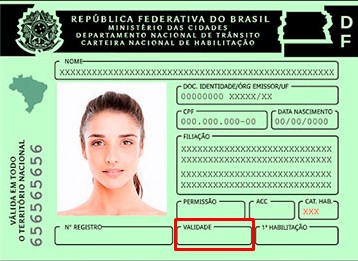 como renovar CNH validade da CNH destacada